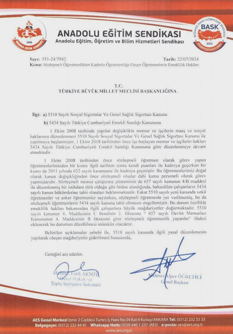 Sözleşmeli Öğretmenlikten Kadrolu Öğretmenliğe Geçen Öğretmenlerin Emeklilik Hakları