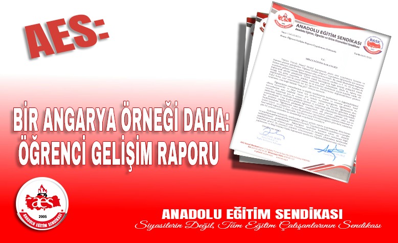 AES: BİR ANGARYA ÖRNEĞİ DAHA: ÖĞRENCİ GELİŞİM RAPORU