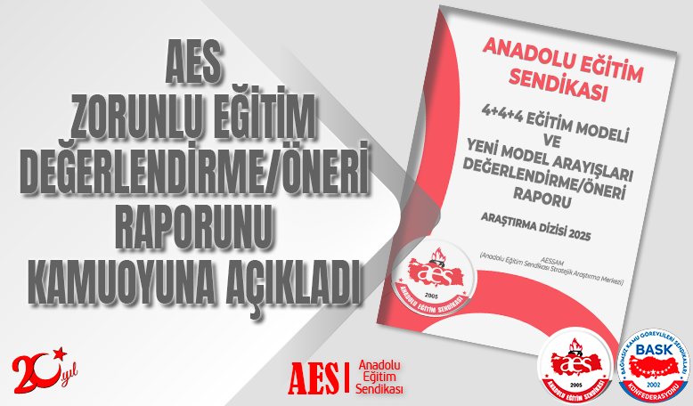 AES ZORUNLU EĞİTİM DEĞERLENDİRME/ÖNERİ RAPORUNU KAMUOYUNA AÇIKLADI