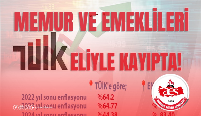 ÖĞRETİCİ: MEMUR VE EMEKLİLERİ TÜİK ELİYLE KAYIPTA!