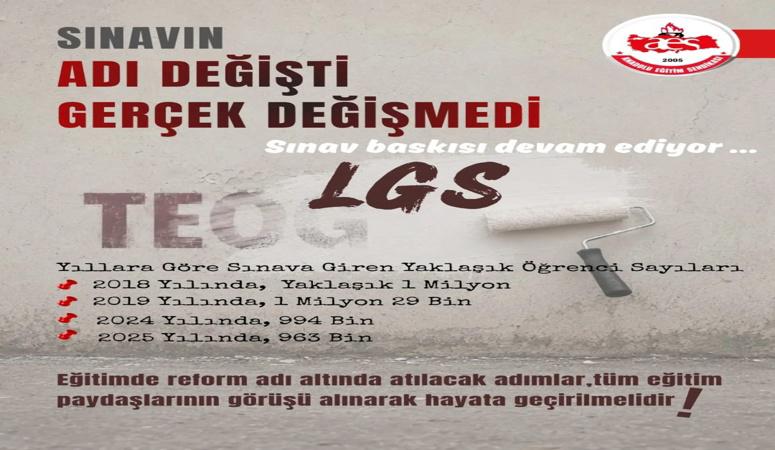 ÖĞRETİCİ : ADI DEĞİŞTİ AMA SİSTEM DEĞİŞMEDİ İŞTE LGS GERÇEĞİ