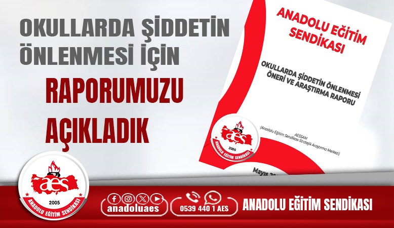 ŞİDDETE KARŞI ALINACAK ÖNLEMLER İÇİN RAPORUMUZU AÇIKLADIK