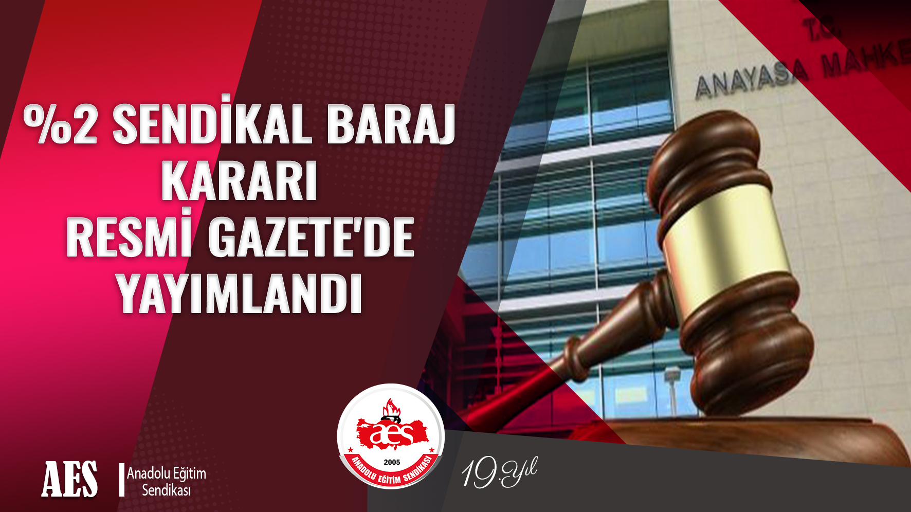 %2 SENDİKAL BARAJ KARARI RESMİ GAZETE'DE YAYIMLANDI