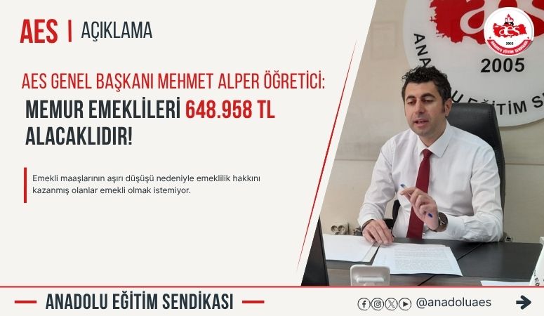 Öğretci:memur Emeklileri 648.958 TL Alacaklıdır!