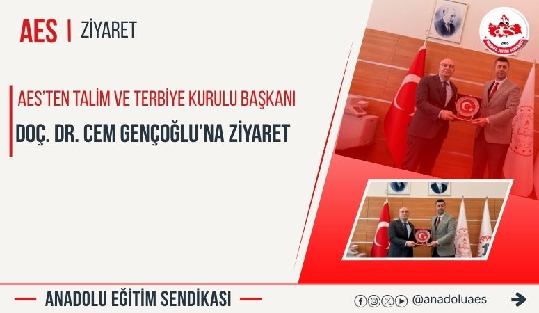 AES’ten Talim ve Terbiye Kurulu Başkanı Doç.dr. Cem Gençoğlu’na Ziyaret